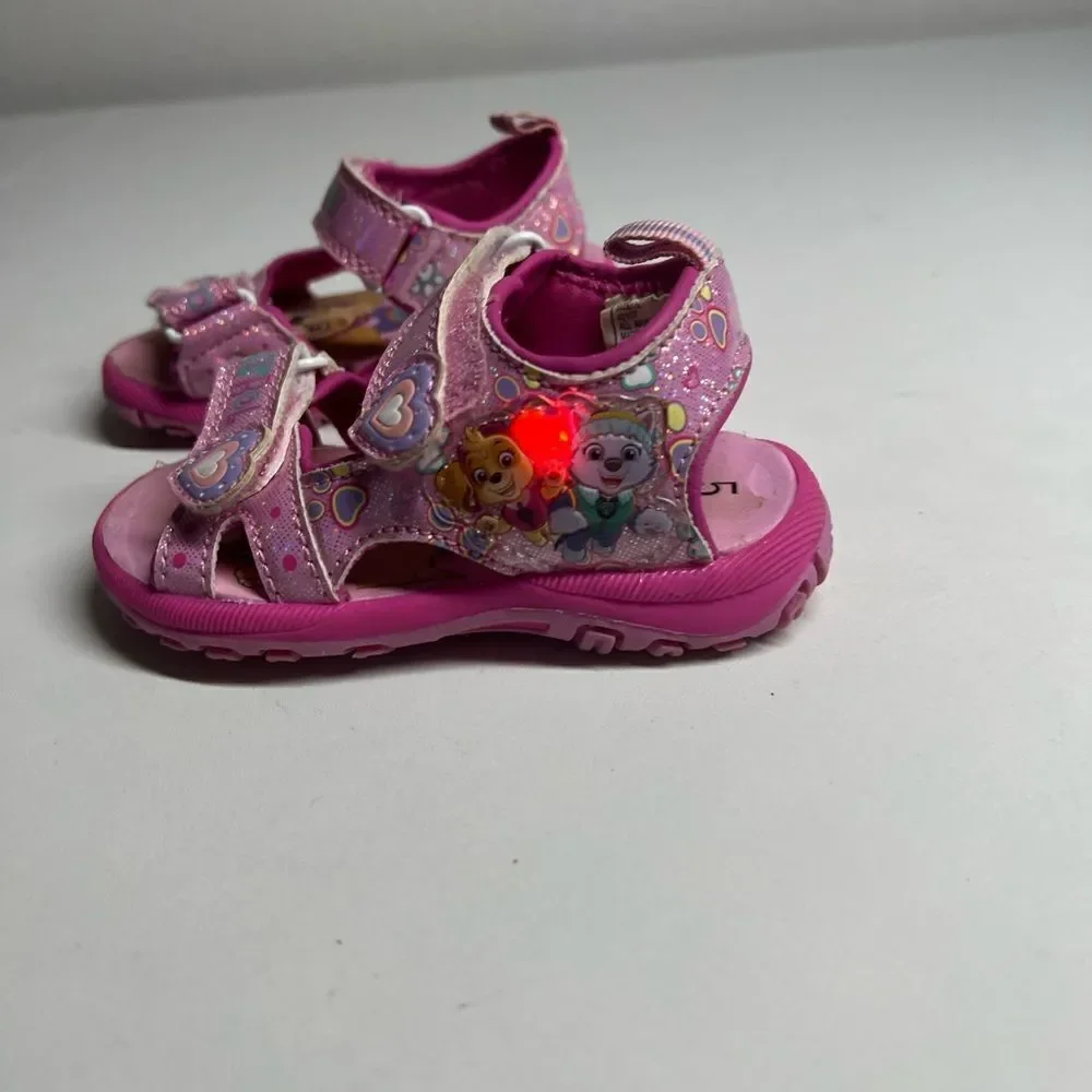 Nickelodeon Girls Hiking Sandals Pink Size 5 With Light